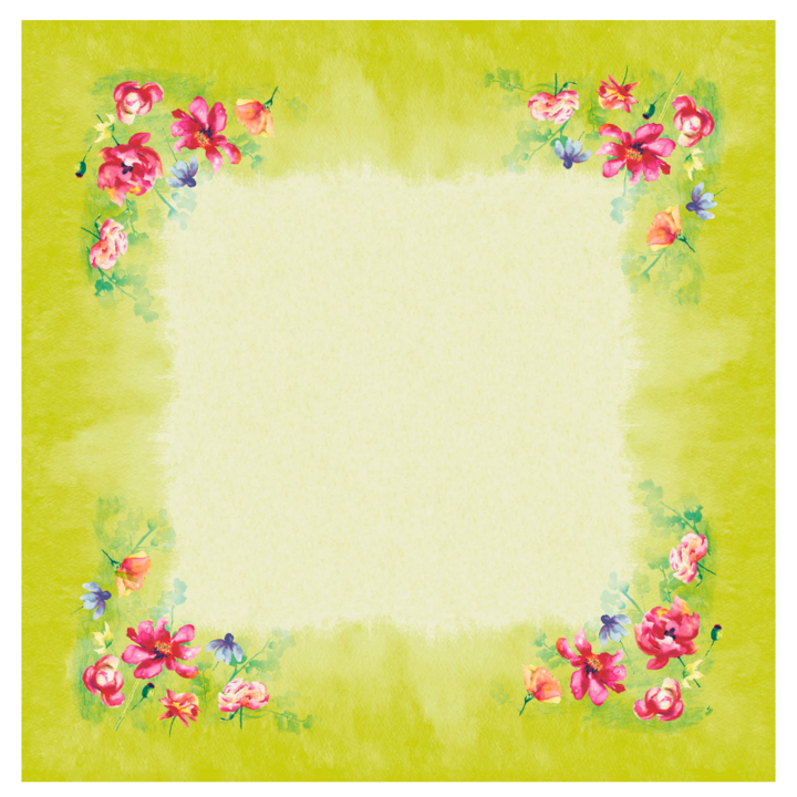 Duni Dunisilk®, napperon, 84x84cm, Garden Joy, 192086(100) - 0