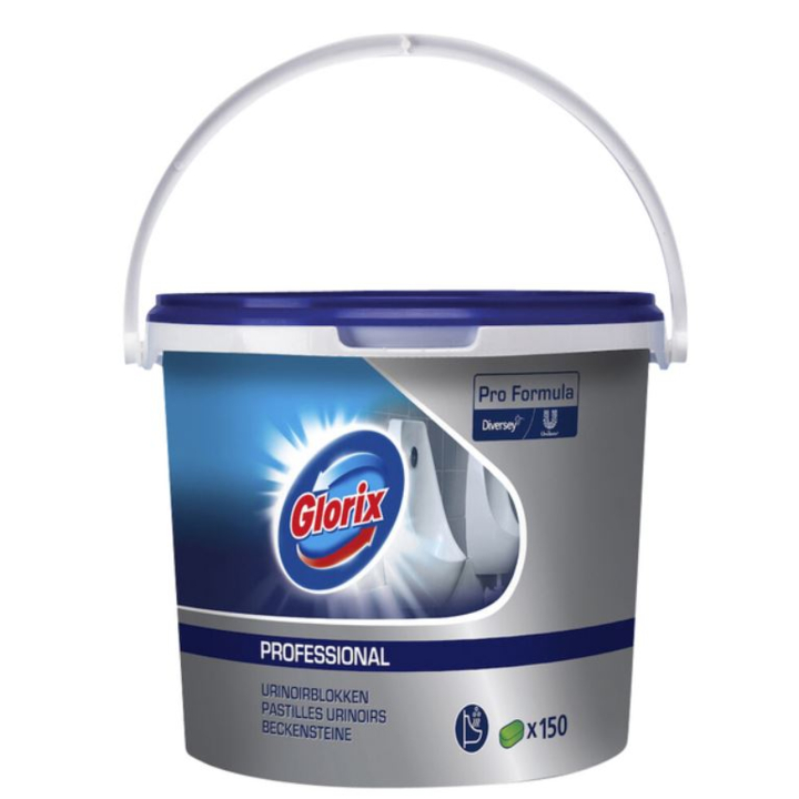 Glorix Professional | Urinoirblokken | 150 Blokjes | Citroenfris | 7517959 (1 stuk) - 0