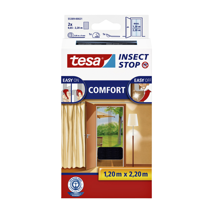 Vliegenhor tesa deur 55389 1.2x2.2m zwart(55389-00021-00) - 0