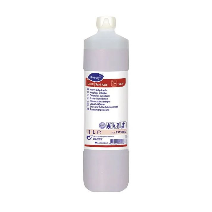 TASKI Sani Acid W3f | Krachtige Ontkalker | 1000ml | 7513066 (1 stuk) - 0