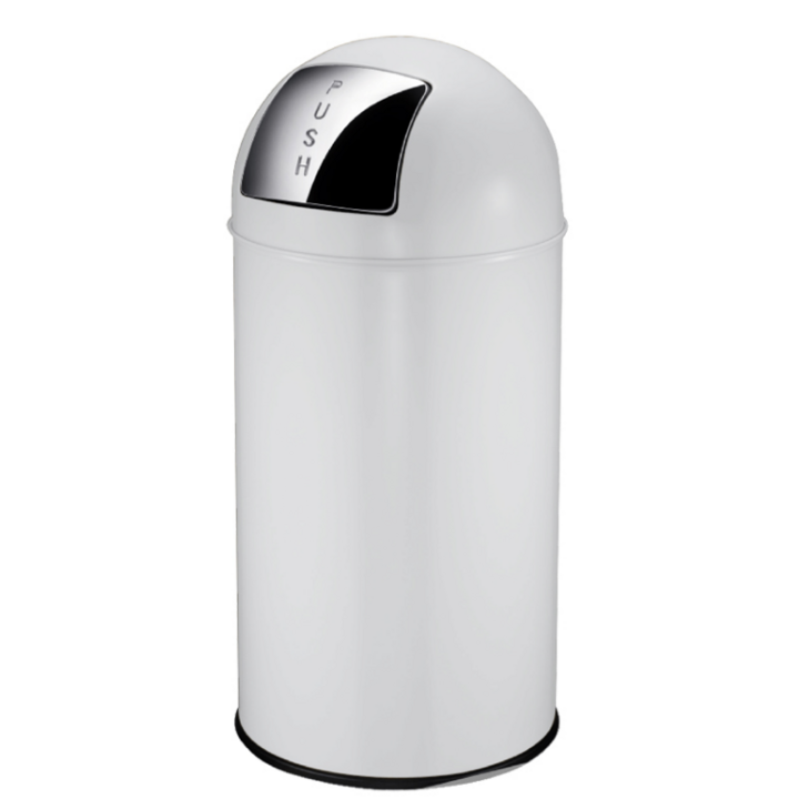 Pushcan, afvalbak met binnenbak, 40 liter, wit, VB 405550 - 0