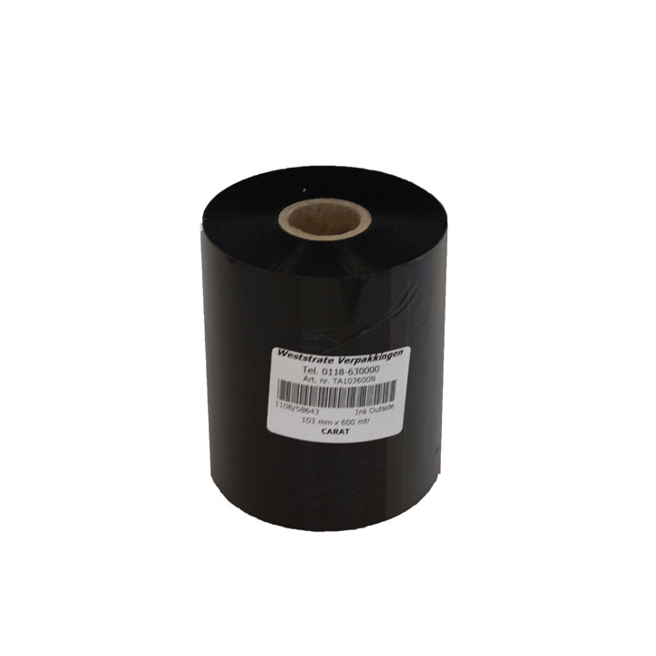 Printlint, wax/resin, 104mm x 600m, CSO, near edge - 0