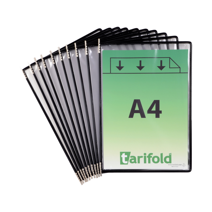 Zichtpaneel tarifold a4 verticaal zwart 10st(114007) - 2