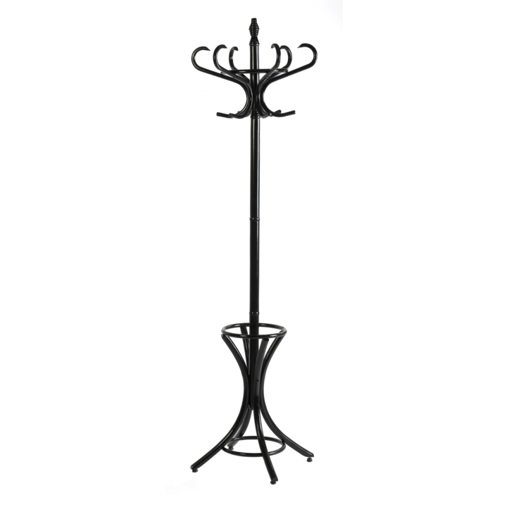 Staande kapstok Bistro, 185 cm, 12-haaks, zwart, VB 431130 - 0