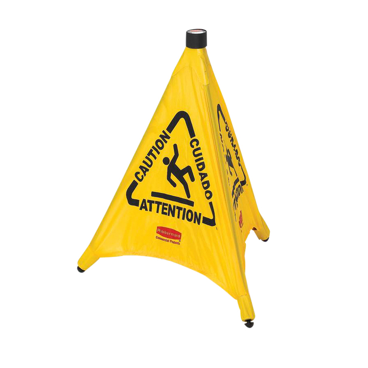 Waarschuwingskegel rubbermaid driezijdig 76cm geel(fg9s0100y - 0
