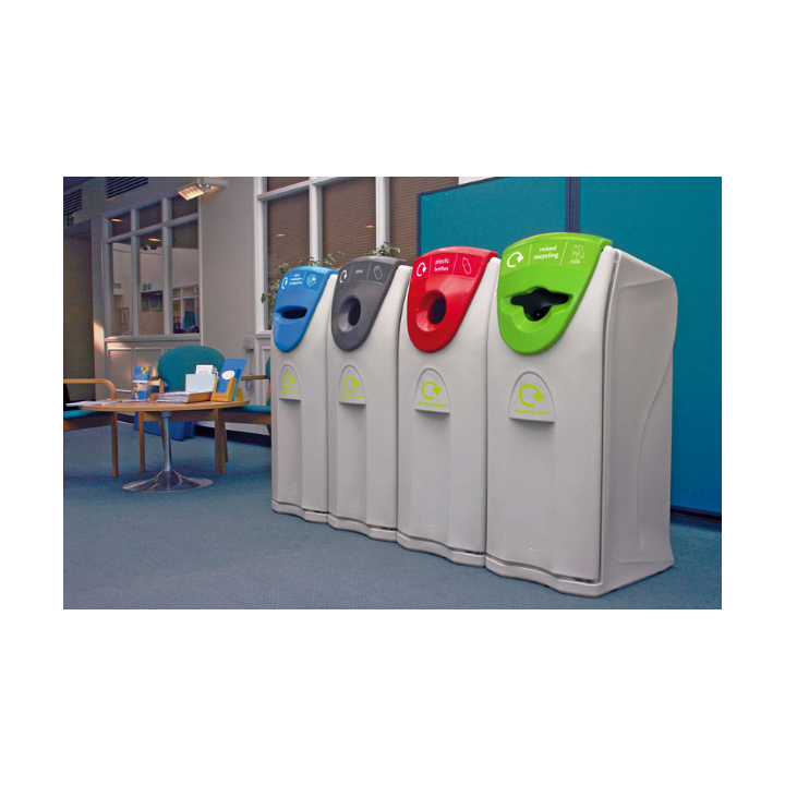 Maxi Envirobin, modulaire afvalscheidingsbak, 140 liter, grijs, VB 063956 | flessen - 1