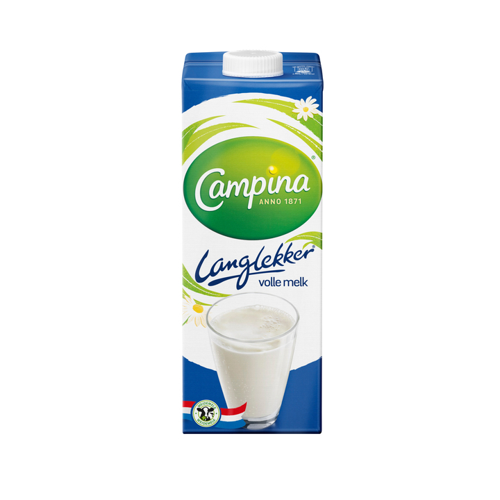 Campina langlekker volle melk pak 1ltr(12552) - 0