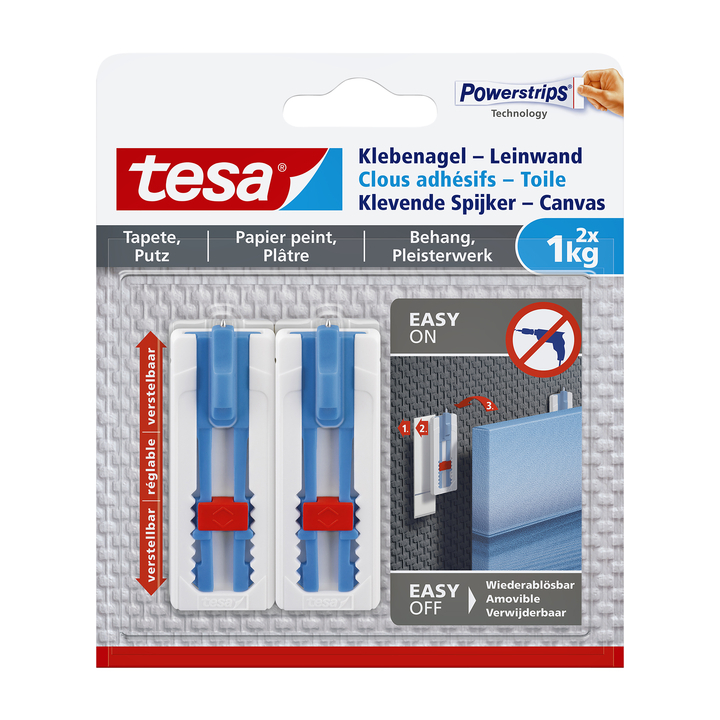 Klevende spijker tesa canvas behang 1kg(77778-00000-00) - 0