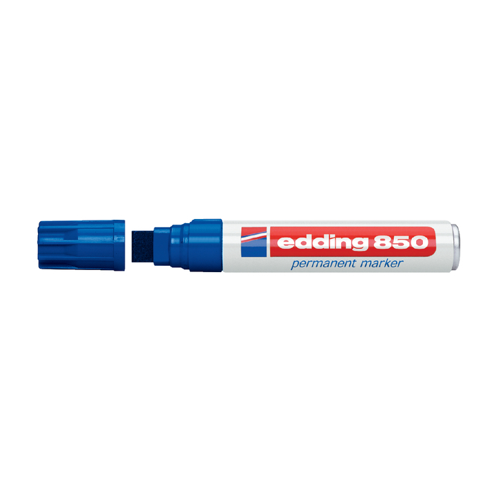 Viltstift edding 850 perm blokpunt 5-18mm blauw - 0