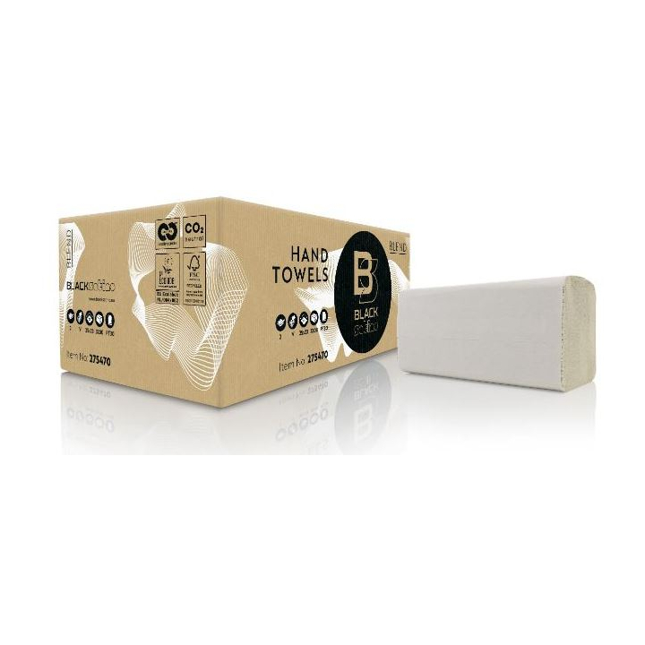 BlackSatino Blend | Papieren Handdoekjes | 23x25cm | 2-Laags | PT30 | Wit | 275470 (3.210 stuks) - 0