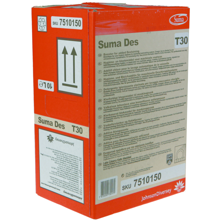 Diversey Suma Des T30, bleekmiddel voor machinale was, 10 liter (1 stuk) - 0