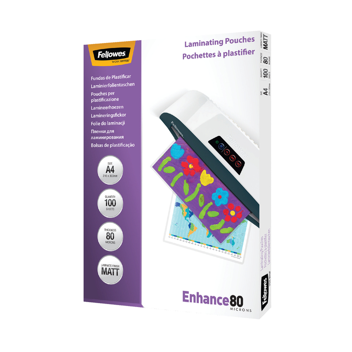 Lamineerhoes fellowes a4 mat 80my(5452101) - 0