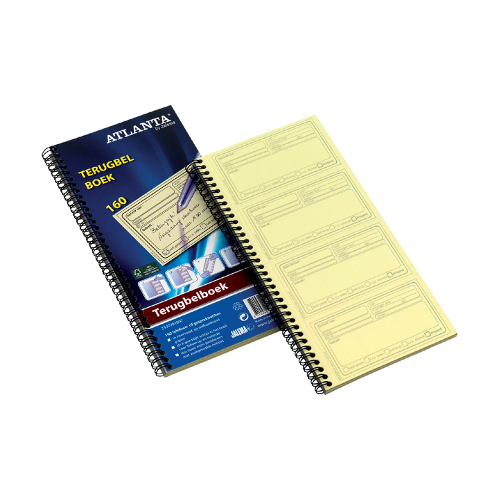 Terugbelboek a5707-020 74x125mm 160x2v - 0