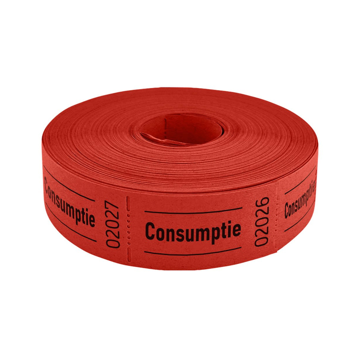 CombiCraft, consumptiebon, 2-zijdig, rood, 207207 (2x1000 stuks) - 2