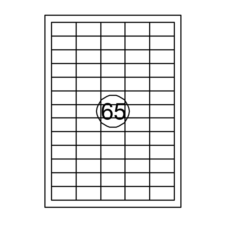 Quantore, etiket, 38.1x21.2mm, 129960 (6500 stuks) - 0