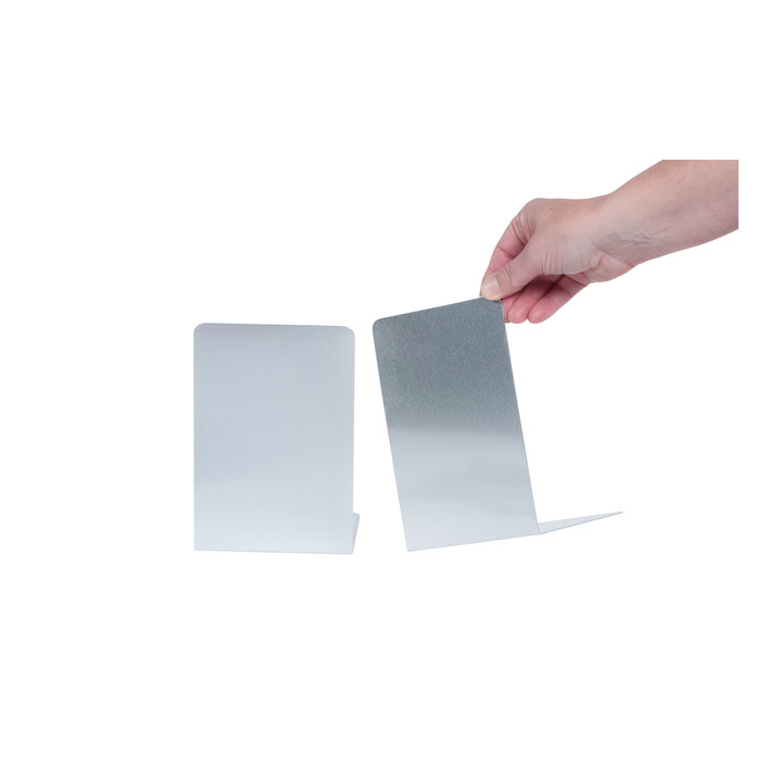 Boekensteun maul 12x12x17.5cm aluminium zilver(3527708) - 2