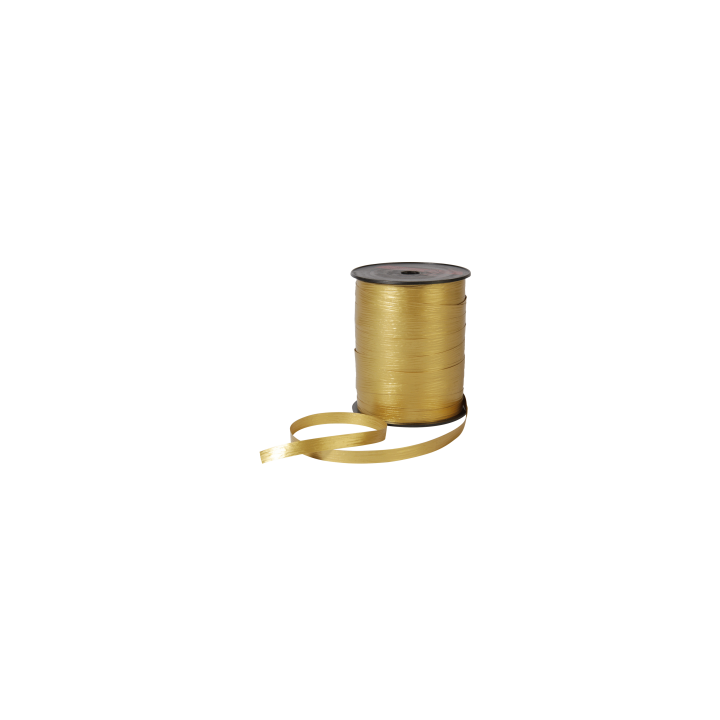 Krullint, paperlook, 10mm x 250m, goud - 0