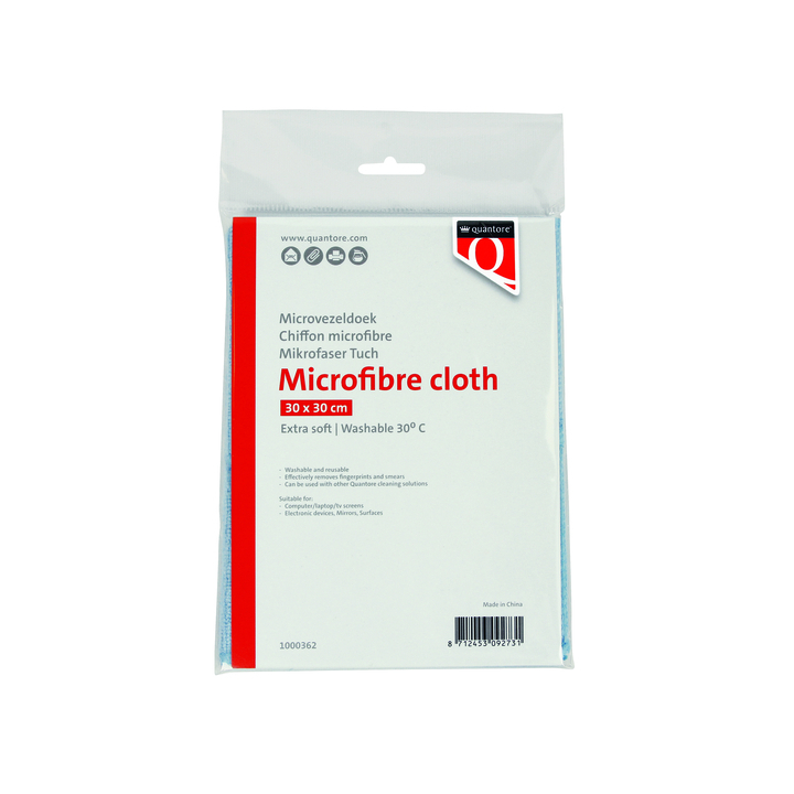 Microvezeldoek quantore 30x30cm blauw(almf001qt) - 0