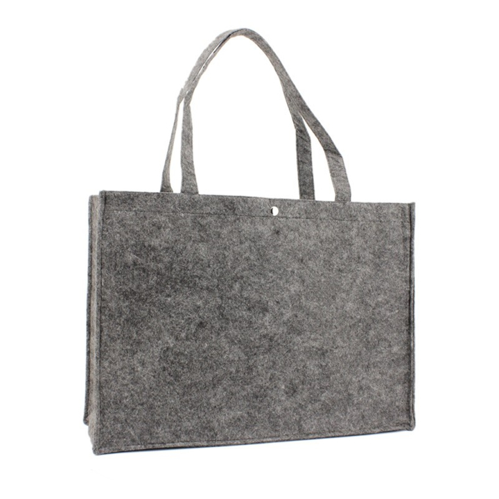 Shopper, 45+15x33cm, 220 grs, donker grijs vilt (50 stuks) - 0
