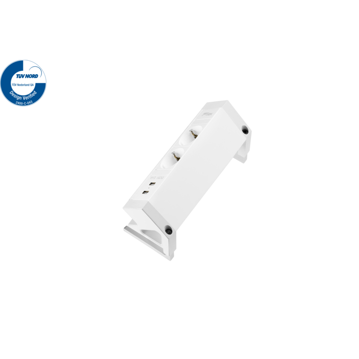 Filex, Power Desk Up 2.0, 2x 230V, 2x Usb charge, wit - 2