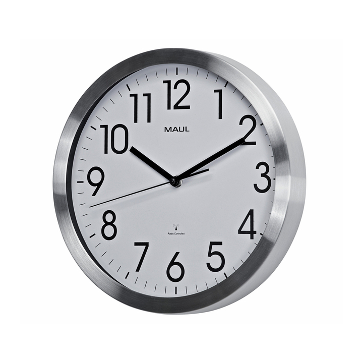 Wandklok maulmove ¥30.5cm wit/aluminium(9063008) - 1