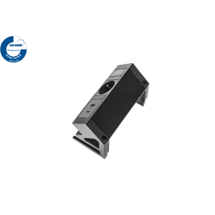 Filex, Power Desk Up 2.0, 1x 230V, 1x USB A+C, zwart - 2