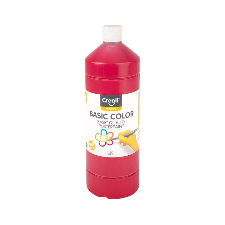 Plakkaatverf creall basic rood 1000ml 1807 - 0