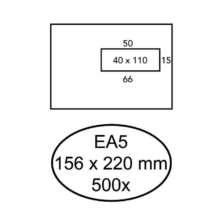 Envelop quantore venster ea5 vr40 zk 80gr wit(q180533) - 0