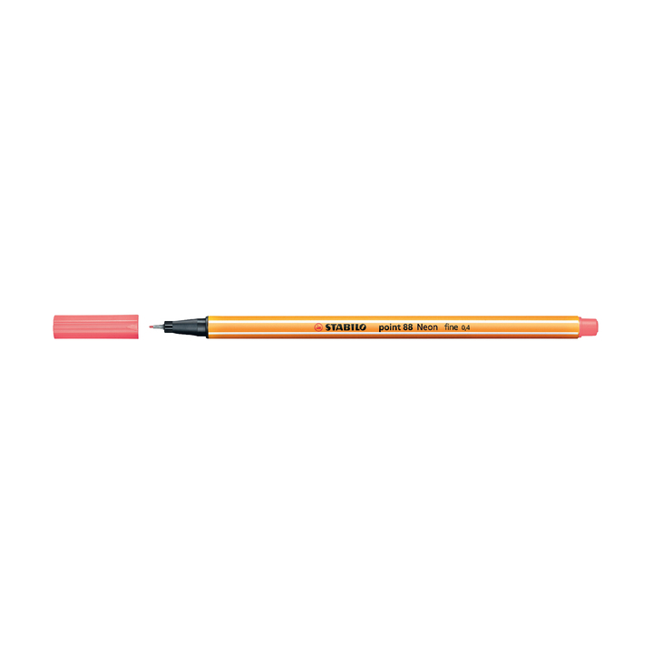 Fineliner stabilo point 88/040 neon rood(88/040) - 0