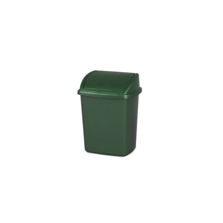 Afvalbak met swingdeksel, 8 liter, groen, VB 038400 - 0