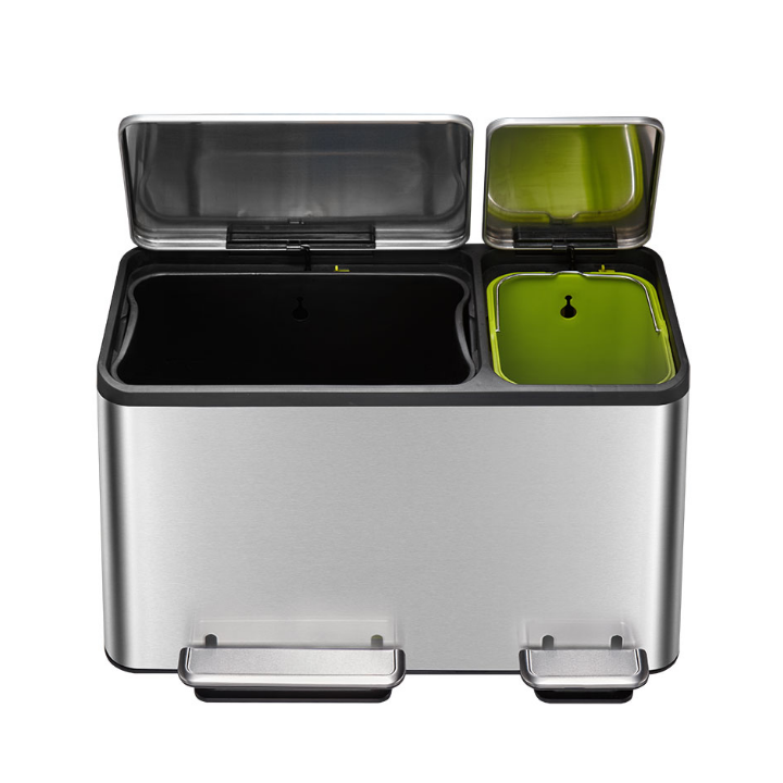 Eko, recycler pedaalemmer, 30+15 liter, mat RVS, VB 912845 - 2