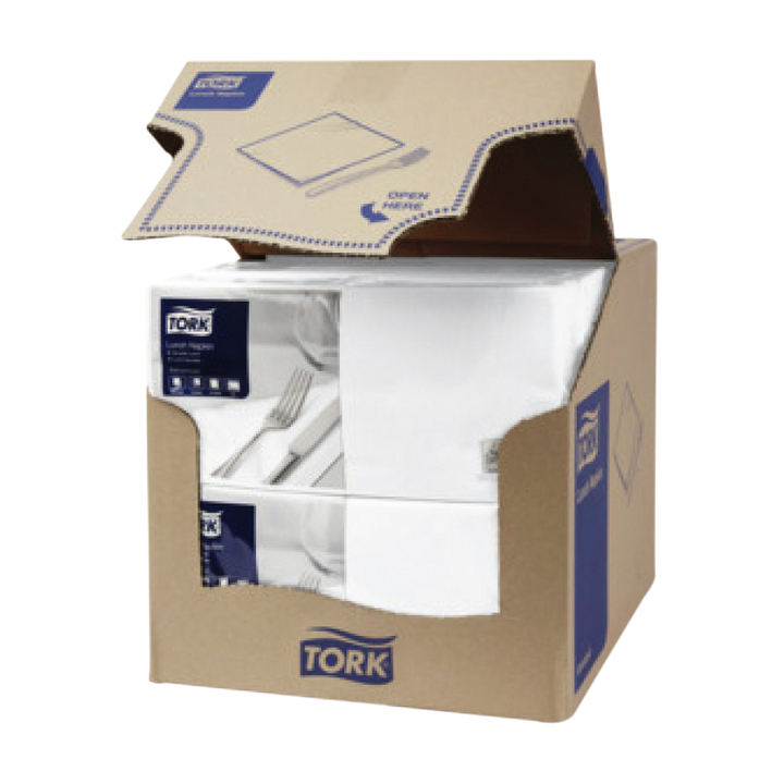 Lunchservet tork advanced vierdevouw wit(477149) - 1
