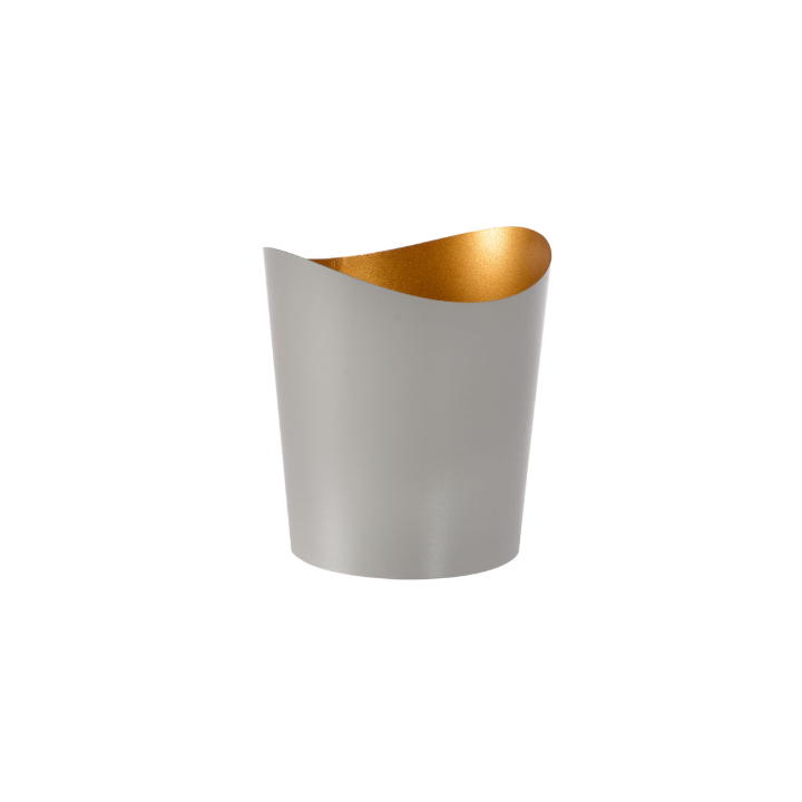 Duni | LED Lamphouder | 80x70mm | Kandelaar Ripple Granite Grey | 194594 (6 stuks) - 0