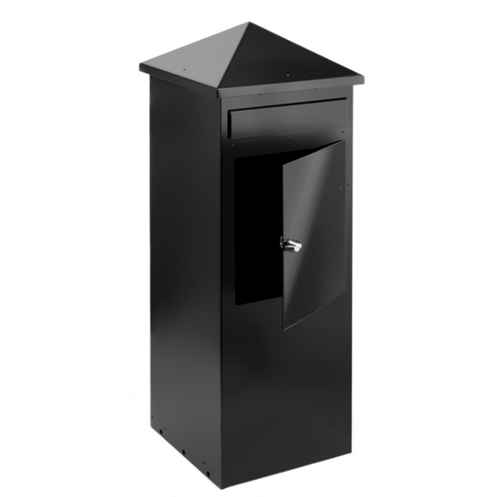 Staande brievenbus, 390x390x1080mm, zwart, VB 441010 - 3