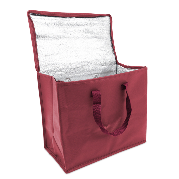Koeltas, non-woven, 36+20x30cm, ritssluiting, bordeaux (50) - 0