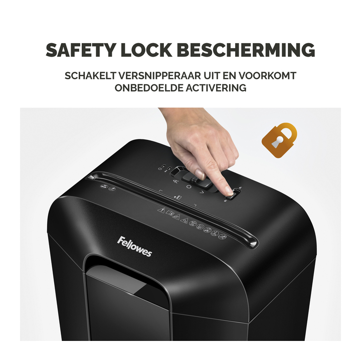 Papiervernietiger fellowes lx50 4x37mm zwart 4406001 - 3