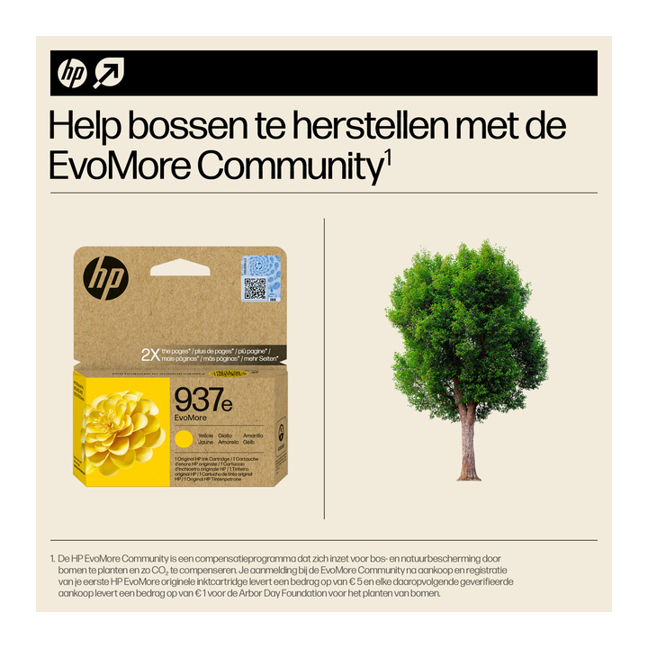 Inktcartridge hp 4s6w8ne 937e evomore geel - 2
