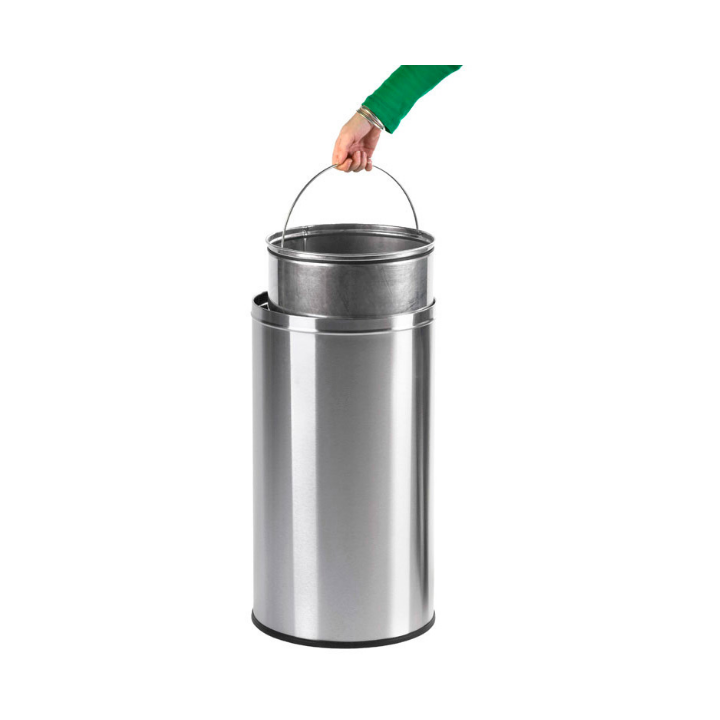 Pushcan, afvalbak met binnenbak, 40 liter, RVS, VB 405550 - 2