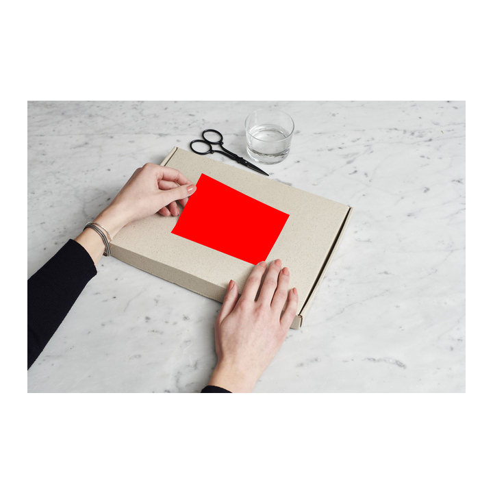Etiket rillprint 210x148mm fluorrood 200 etiketten(b84223) - 3