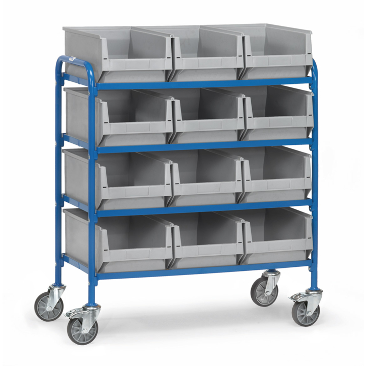 Bijzetwagen met magazijnbakken, 940x470mm Draagverm. 250kg - 0