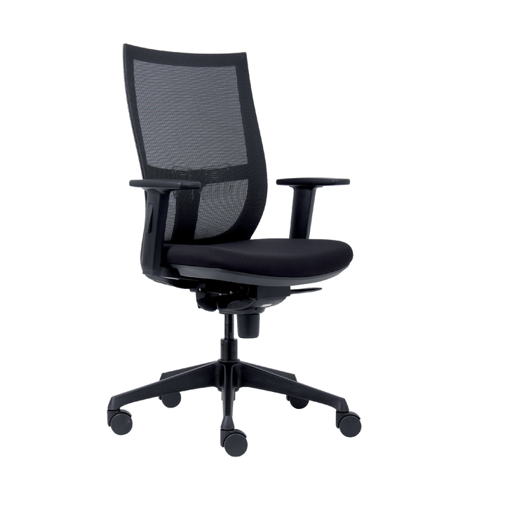 Bureaustoel euroseats curve 001 zwart(01.cur.001.p137) - 0