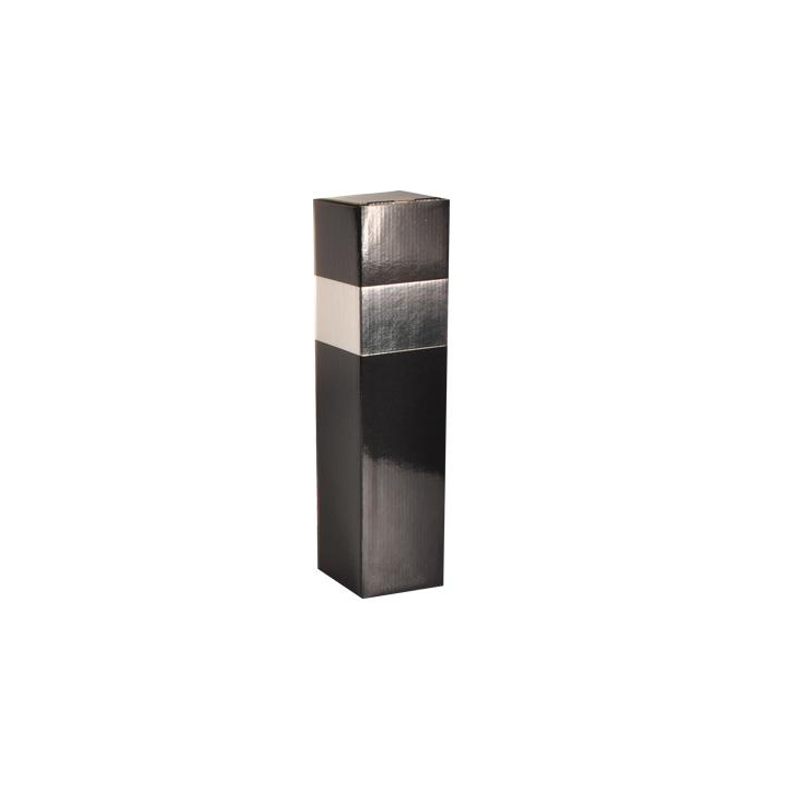 Geschenkdoos 1 Fles Zwart/Zilver 87x87x360mm Ds 50stuks - 0