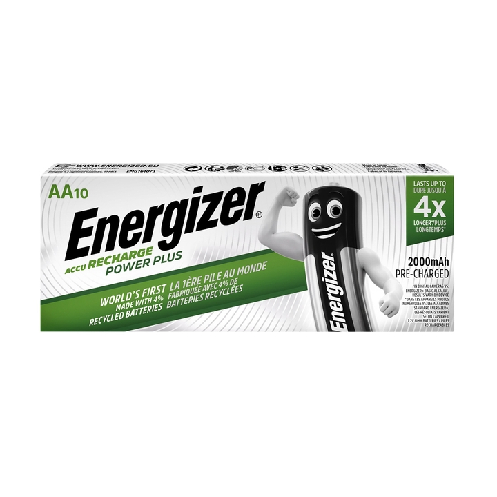 Batterij oplaadbaar energizer aa 10st - 0