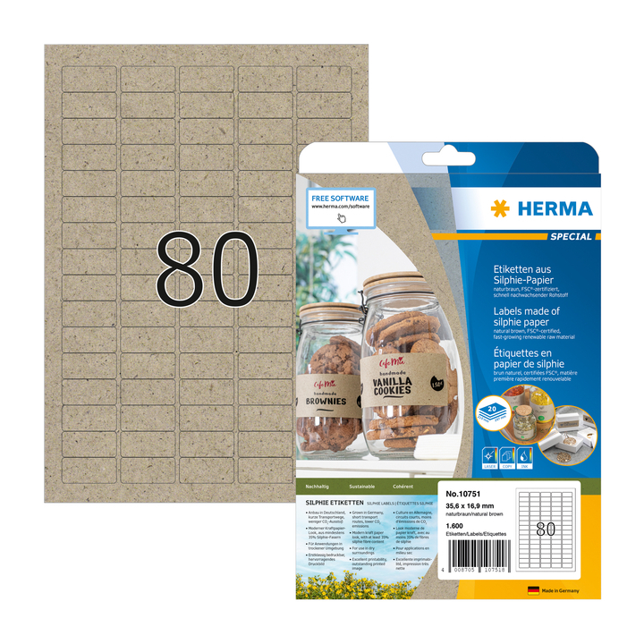 Etiket herma 10751 35.6x16.9mm silphie br 1600st(10751) - 0