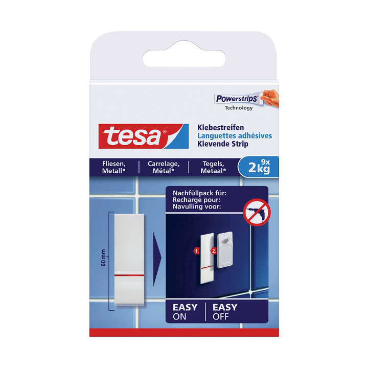 Powerstrip tesa voor tegels en metaal 2kg(77760-00000-00) - 0