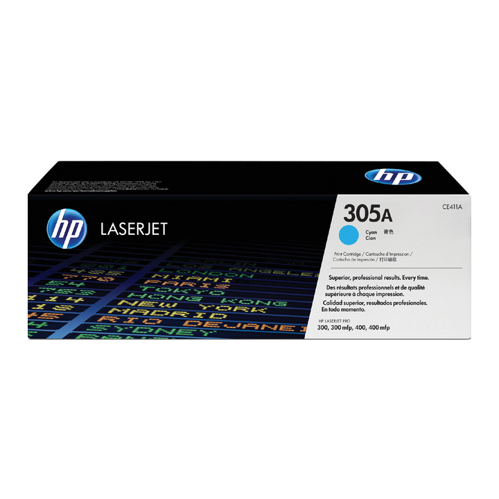 Tonercartridge HP CE411A 305A blauw - 0