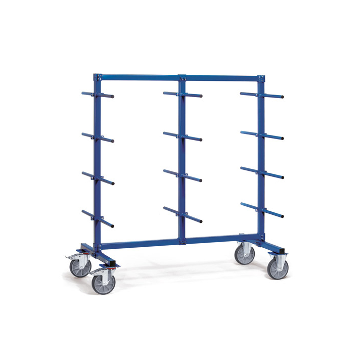 Draagarmwagen met poedercoating en pvc, 1800x800x1807 mm - 0