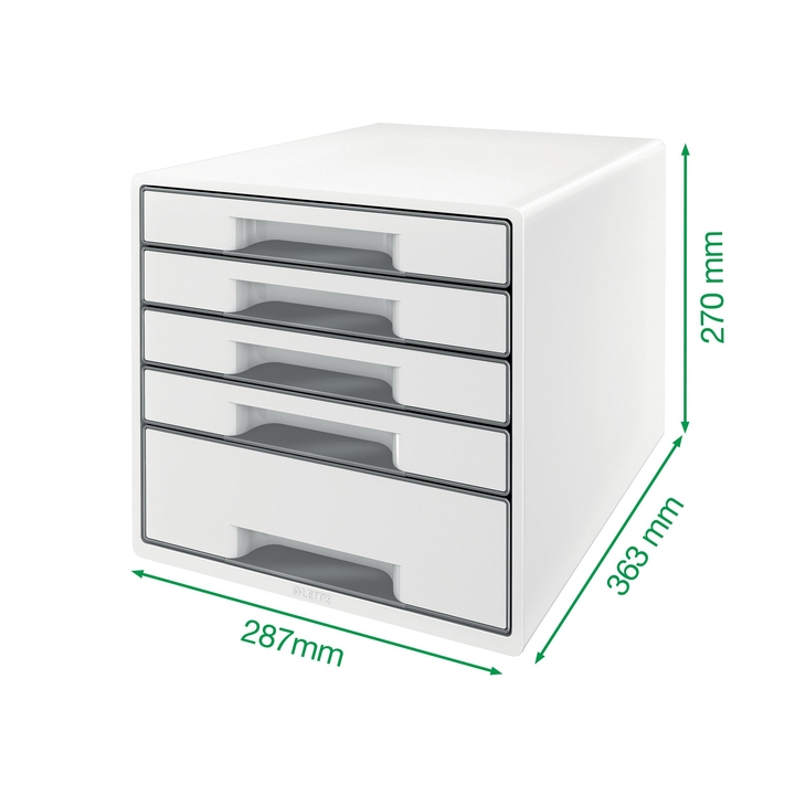 Ladenbox leitz wow 4 laden wit/ijsblauw(52132051) - 2