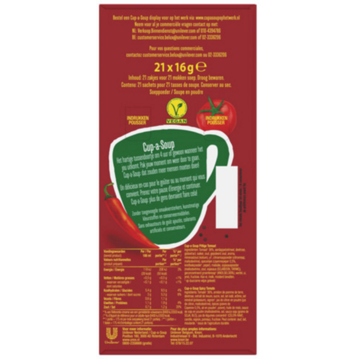 Cup-a-Soup, soep, 175ml, pittige tomaat (21 zakjes) - 1