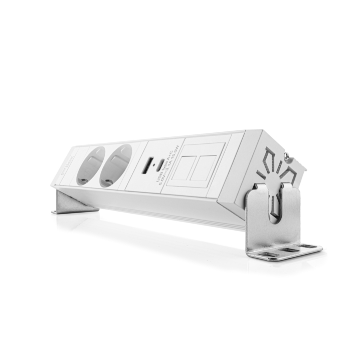 Filex, Power Desk Up 1.0, 2x 230V, USB A+C, 1x Keystone, wit - 1